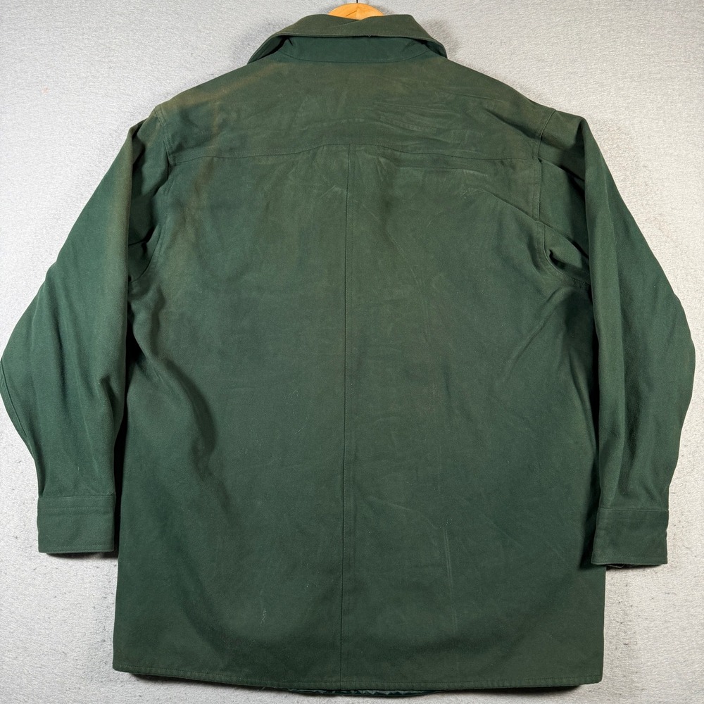 Levi‎ Strauss Co Mens Long Sleeve Button Down Shirt Green Plaid Lined Size L - Picture 2 of 13